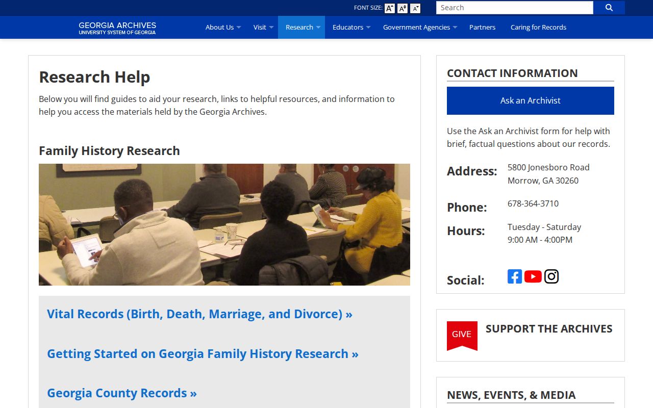 Clayton County people directories Georgia Archives research help
